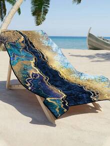 Luxury Gold-Plated Printed Beach Towel - Extra Large Size, Super Soft Quick-Dry, Waterproof And Sand-Proof. The Perfect Vacation Essential For Poolside Relaxation, Beach Getaways, Yoga Practice, And Outdoor Adventures. - Multicolor - View 8