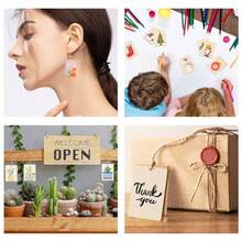 1 Box DIY Wooden Keychain Pendant Set, Unfinished Keychain Pendant Gift, With Hanging Ring - Rectangular Blank Wooden Suitable For Custom Keychain Handcraft, For Keychain Decoration, DIY Tag Making, Luggage Decor, Holiday DIY, Multifunctional, Durable, Carefully Selected Gift (Size: 10/50/100 Sets) - Apricot - View 9
