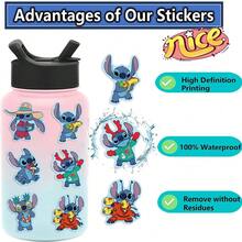 8pcs Stitch Cartoon Stickers, Stitch Party Favors, Waterproof Stickers Suitable For Books, Diaries, Phone Cases, Laptops, Tablets, Water Bottles, Ideal For Holidays, Birthdays, Rewards Or Gift Decorations - Multicolor - View 6