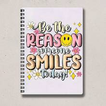 A5 Lined Spiral Notebook With Inspirational Quotes, Vibrant Pink And Yellow Design With Faces And Stars, High-Quality College Ruled Paper Suitable For School, Office, Friends, Teachers, Students, Motivational Journal And Diary, Learning Supplies, Classroom Essential, Fun Stationery, Durable Spiral Binding - Perfect Gift For Easter, Mother's Day - L - View 4