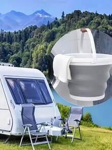 Foldable Plastic Silicone Bucket, Large Capacity Outdoor Fishing Washing Car Washing Clothes Washing Dishes Bathing Water Bucket, Portable For Camping Outdoor Travel, Suitable As Gift For Women, Moms, Friends, Bathroom, Kitchen, Dorm, Student Supplies - Nhiều màu - Xem 10
