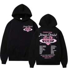 Harajuku Aesthetic Christian Jesus Church Hoodie Bible Verse God Loves You Hooded Men's Women Vintage Sweatshirts  Streetwear  Essentials Hoodie Hoodie Women Sweatshirts Women Hoodies Men's Hoodie Sweatshirts Men Essentials Fear - 黑色 - 查看 1