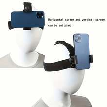 2026 Hot Item: Adjustable Head-Mounted Mobile Phone Camera Mount For First-Person Perspective Shooting And Live Streaming - 黑色 - 查看 6