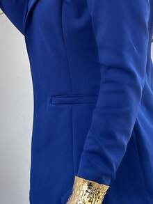Women Coats - 寶藍色 - 查看 7