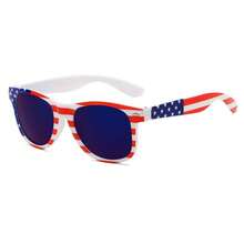 Classic Rivet American Flag Sunglasses Party Fashion Glasses Retro Men's Polarized Glasses High-End - 藍框灰片 - 查看 3