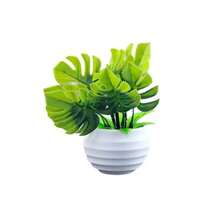 1 chậu cây giả hình lá rùa, lá rùa giả 15cm trong chậu trắng, thích hợp để trang trí bàn làm việc, nhà cửa, văn phòng, lối vào, làm nổi bật không gian sống. - màu xanh lá - Xem 8