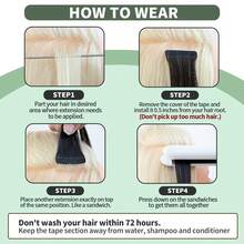 20PCS Straight Tape In Human Hair Extensions 100% Real Remy Human Hair 14-24inches Natural High Quality For Salon Silky Ape In Hair Extensions - S2 - View 6