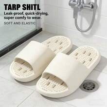 Massage Anti-Slip Slippers For Men And Women, Bathroom Waterproof Quick-Drying Soft EVA Shower Sandals - White - View 14