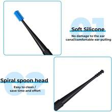 9 Pcs Ear Wax Removal Tool Spiral Ear Wax Remover Silicone Ear Cleaning Kit Reusable Ear Cleaner Wax Remover For Ears  Ear Wax Removal Tool For Olders Adult Kids - mặc định - Xem 3