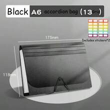 A6 13-Compartment Multi-Layer Document Bag For Organizing Exam Papers, Accordion-Style Mini Folder, Large Capacity, Includes Stickers, Multi-Layer Folder With Categorized Extension Pockets, Paper Organizer, Back-To-School - Multicolor - View 10