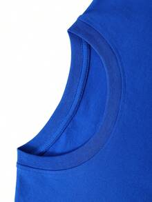 Hell Star Paradise Skull Flame Distressed Oversized Graphic Tee Men's Short Sleeve Pure Cotton T-Shirt Loose Fit, Y2K Streetwear Vintage Casual Punk Gothic Aesthetic Baggy 100% Cotton Pullover Gift - Blue - View 4