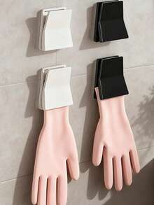 2/1 Set Kitchen Glove Holder Rack, Minimalist Wall-Mounted Cleaning Agent & Toothpaste Clip, Wall-Mounted Rubber Glove Rack, Kitchen Cloth & Towel Storage Rack, Multi-Function Storage Clip, Modern Style, Hang Or Clip, Drill-Free Bathroom Wall-Mounted Storage Clip - Multicolor - View 7