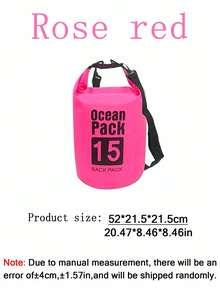 1件戶外旅行防水桶包 5L/10L/15L/20L 漂流溪流游泳防水背包 - 浮水防水乾袋,戶外漂流防水包 防水背包 | 500D PVC,沙灘包 防水手機殼 度假必需品 - 彩色 - 查看 18