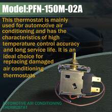 PFN-150M-02A High-Precision Thermostat, Automotive Air Conditioning Thermostat, Temperature Regulator, 48 Cm Capillary Tube - Silver - View 4