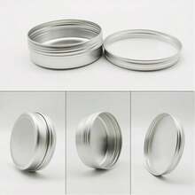 1/4/8个装 10克 螺纹小铝盒 迷你药盒 便携式铝盒 分装盒 - 粉色 - 查看 6