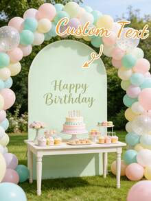 Customized Arch Backdrop Set, Personalized Elastic Arch Frame Cover, Wedding Backdrop, Wedding Ceremony Backdrop, Birthday Party Decor, Baby Shower Arch Backdrop, Balloon Arch Photo Booth Backdrop, Event Party Decor, Stretch Backdrop, Birthday, Bridal Shower Party Backdrop, Event Photo Booth Backdrop - Multicolor - View 7