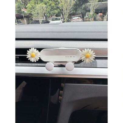 Cute Daisy Air Outlet Bracket, Does Not Affect Charging, Universal, Car Phone Holder, Compatible With All Apple And Android Phone Navigation Brackets, Fixed Support Bracket, Cartoon Style Compatible With IPhone, Android Phone, Gift For Birthday, Family, Friends For Summer Air Vent Phone Holder, Car Accessories