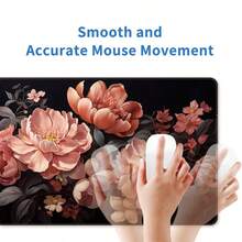 Spring-Inspired Extra Large Mouse Pad, Gaming Desk Mat, Big Keyboard Pad, Washable, Rubber Non-Slip Bottom, Stitched Edges, Gift Mouse Pad, Desk Protector, Study Pad, Multiple Sizes Available, Computer Keyboard Mat, Laptop Pad Office Desk Desk Office Supplies Office Decor - Blooming Flowers - View 10
