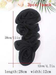 1个/包，多色3D褶皱胸花，可用作服装配饰、DIY装饰（适用于服装、婚纱、舞裙、刺绣用品） - 彩色 - 查看 36