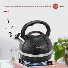 Haus Roland Hausroland 3升不锈钢鸣笛水壶，适用于燃气灶、电炉和电磁炉。 - 查看 11