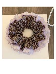 Ditsy Floral Scrunchie, Suitable For Everyday Wear Ponytail Holders Scrunchy,Summer,Hair Accessories,Holiday - Multicolor - View 3