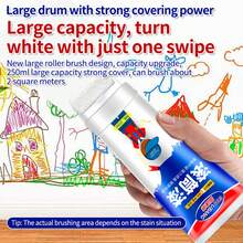 1/2pcs Roller Brush Paint Latex Paint White Wall Ceiling Wall Repair Brush White Wall Graffiti Cleaning Artifact Self Brushing Renovation Home Repair Paste - Roller Paint - View 4