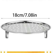 Stainless Steel Steaming Rack Household Steaming Tray Steamer Stand Steaming Basket Rack Water-Isolating Steaming Gadget High Feet Thickened Steaming Sheet Steamer Drawer - View 3