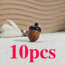 1 pieza Caja de píldoras de madera mini, compacta y portátil con llavero, caja de medicamentos de madera adecuada para medicamentos, vitaminas y pequeños artículos de primeros auxilios - multicolor - Ver 10