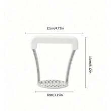 1pc Manual Potato Masher, Durable Plastic Hand-Operated Mashing Tool, Kitchen Vegetable & Fruit Crusher, G-Type Masher, Essential Kitchen Tool - Multicolor - View 5