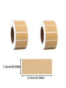 800pcs Kraft Paper Self-Adhesive Labels - Handwritten, Durable, Waterproof, Suitable For Packaging, Labeling And Organization, Packaging Labels | Natural Appearance | Waterproof Stickers, Canned Labels, Food Labels - Multicolor - View 9