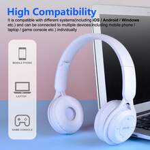 2026新款重低音无线耳机，便携式可折叠音乐耳机，骑行跑步休闲无线耳机，游戏全耳式无线耳机，TYPE-C充电 - 查看 6