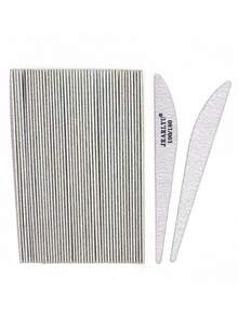 10/20/50/100片装 13厘米弧形指甲锉打磨块，真指甲抛光可水洗美甲打磨块，适用于美甲沙龙 - 灰色 - 查看 1