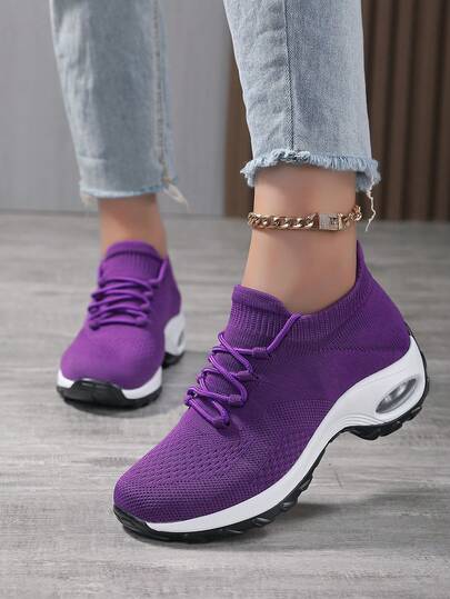  Sosenfer Women Walking Shoes Slip On Running Shoes Lightweight Outdoor Gym Shoes Breathable Casual Sneakers Joggingsneaker