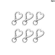 10/20pcs Heart Shape Key Ring, Durable Keychain & Bag Hanging Supplies - Heart-shaped Keychain - View 10