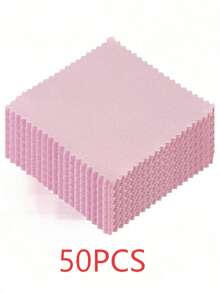 Jewelry Polishing Cloth, Silver Jewelry Polishing Cloth, Double-Sided Velvet Silver Jewelry Polishing Cloth - Pink - View 3