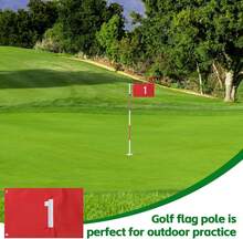 Portable Golf Putting Green Set With 6FT Flagstick & Flags - Perfect For Backyard Practice & Driving Range Fun - Black - View 2