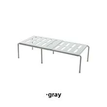 一套可拆卸可扩展多层储物架，衣柜隔板，无需钻孔，节省空间，适用于浴室、宿舍、厨房、客厅，塑料鞋拖收纳架 - 彩色 - 查看 1