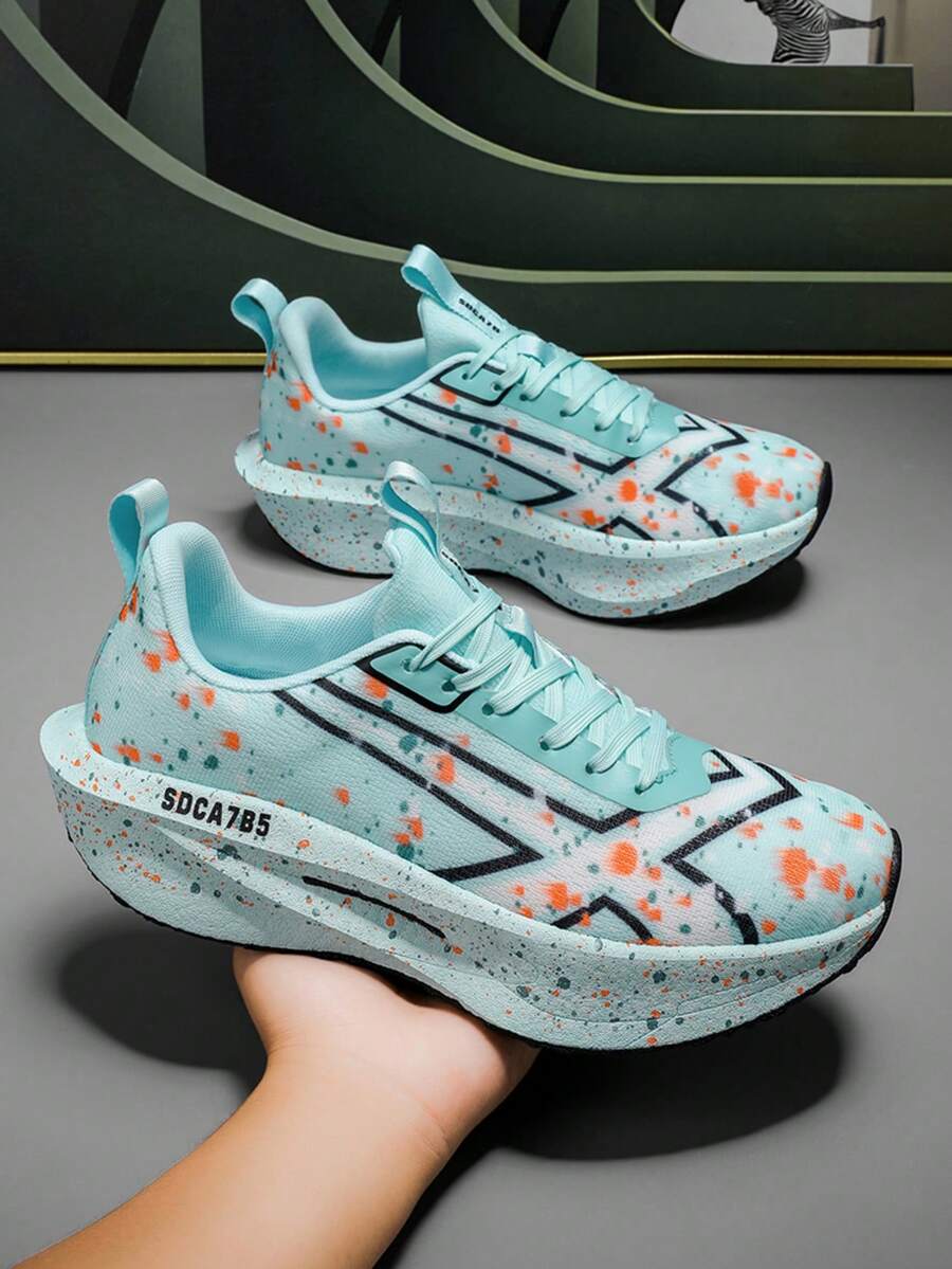 Herren Laufschuhe, leicht atmungsaktiv rutschfeste Sportschuhe geeignet für Laufen, Joggen, Tennis und Fitness - Bequeme Slip-On Schuhe, Obermaterial aus Stoff und EVA Sohle, geeignet für alle Jahreszeiten - Mondlicht - Übersicht 1