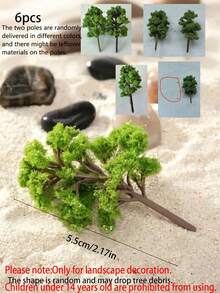 12 pezzi Mini alberi verdi in plastica, adatti per paesaggi in miniatura fai-da-te, giardini delle fate e scenografie di modellini - piante artificiali, design con muschio simulato, ottimi per la decorazione della casa e progetti creativi, accessori per giardini delle fate | Texture delicata di muschio | Facili da disporre e decorare - A - Visualizzare 6
