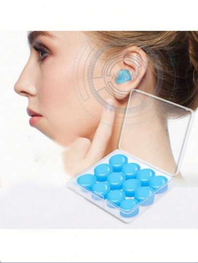 12 Peças de Tampões de Ouvido de Silicone Reutilizáveis e Moldáveis - Adequados para Concertos, Natação, Ronco, Leitura, Descanso, Voos, Tampões de Ouvido para Dormir de Adultos, Tampões de Ouvido Super Bloqueadores de Ruído para Natação, Tampões de Ouvido de Silicone Não Irritantes para Dormir, Estudar, Dormitório, Ronco, Ideal para Aqueles com Dificuldade para Dormir, Sensibilidade ao Ruído, Leitura Tranquila, Estudo, Meditação