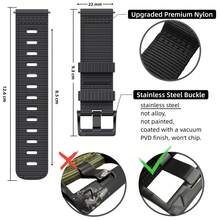 Cinturino di ricambio in nylon robusto per Instinct 2, Instinct 3 da 45mm, compatibile con Instinct Solar, Tactical, Esports, Sport, per uso all'aperto e lavoro - Multicolore - Visualizzare 3