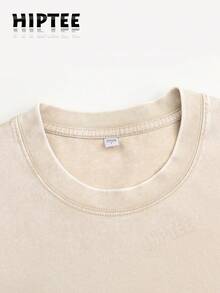 With Ring On Hand - 100% Cotton Women's T-Shirt Lauren Hill Letter Print Y2k Vintage Tee Casual Summer Plus Size Top - Niche Graffiti Prints Shirts - Washed - Beige - 查看 4