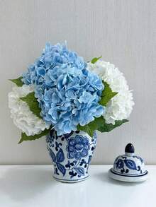 1/3/6 仿真绣球花束 - 逼真丝质绣球花，适用于 DIY 婚礼花束、新娘派对装饰、家庭办公室布置（客厅、厨房、花园、酒店）、母亲节、生日、情人节礼物创意、房间装饰、家居装饰、秋季装饰、卧室装饰、万圣节装饰、婚礼装饰 - 霧霾紫 - 查看 3