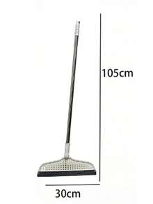 1 pieza Escoba mágica multifuncional de silicona, para uso en seco y húmedo, Limpiacristales antiadherente para baño, Herramienta de limpieza doméstica - Escoba de agua mágica - Ver 8