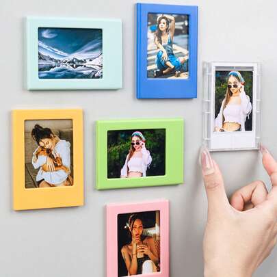 1 khung ảnh từ tính acrylic gắn tường, khung ảnh nam châm dán tủ lạnh.
