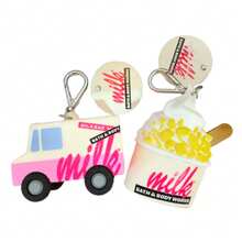 Keychain Holder Gel Holder Included At Random Bath B&BW Original Silicone And Glitter Figures Boot Flower Basket Cake Coquette Heart Seahorse Banana Suitcase Butterfly Christmas Cereal Milk Apple Villain Frosty Sausage - 淺粉色 - 查看 5