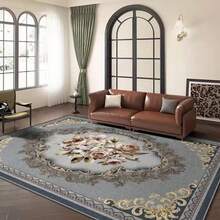 GEL HUT MUN 天鹅绒门垫，厚实柔软的低绒卧室地毯，复古色彩，舒适触感，增添独特魅力。奢华地毯 - 厚实，可机洗，防滑，复古抽象几何图案，适用于客厅、卧室、办公室和咖啡厅装饰，简约房间装饰 - 2 - 查看 2