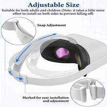 Replacement Head Strap For Me-Ta/Oculus Quest 2, Adjustable & Breathable Comfort Headband With 4 Thumbstick Caps - VR Head Strap Accessories For Enhanced Gaming Experience - View 4