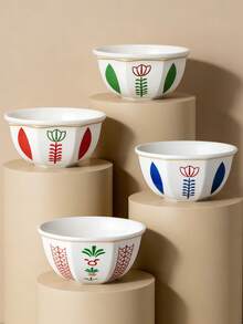 一套中东风格甜点碗/杯（郁金香或椰子树图案），可用作托盘，在客厅茶几上盛放零食和水果。高品质托盘，适合家庭聚会、下午茶、卧室、客厅和酒店使用。 - 甜點碗 - 查看 2