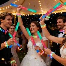 100 PCS Foam Glow Sticks  3 Flashing Modes For Wedding,Concert, Rave Party, Birthday, Thanksgiving Day,Christmas, New Year - 彩色 - 查看 8